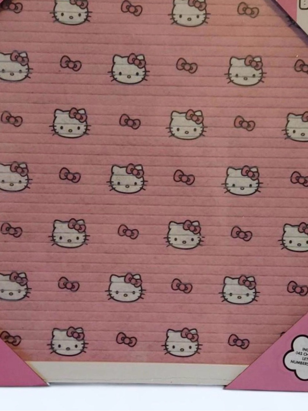 Hello Kitty Pink Repeating Face & Bow Bedding Panel